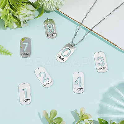 10Pcs 304 Stainless Steel Pendants STAS-SC0021-58P-1