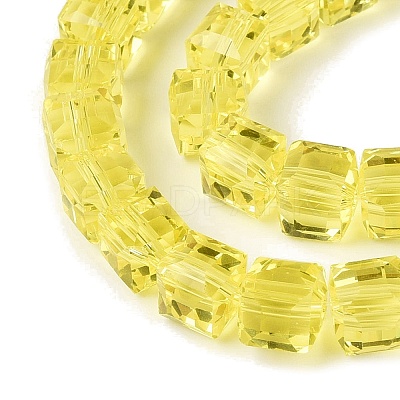 Transparent Glass Beads Strands LS-GLAA-R041-8x8mm-A01-1