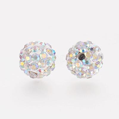 Polymer Clay Rhinestone Beads RB-K050-8mm-C30-1