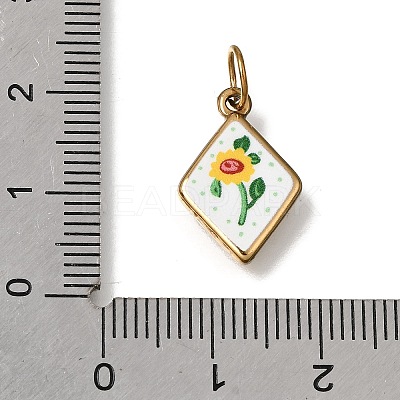 Double-sided Printed 304 Stainless Steel Pendants SA-CBA45D9-01C-1