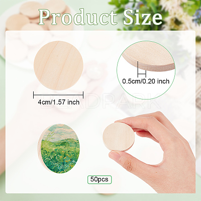 Undyed Wood Cabochons WOOD-WH0026-06A-1