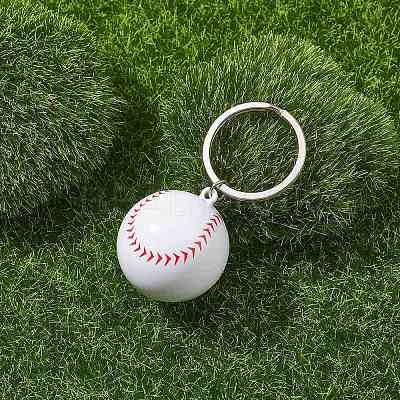 ABS Plastic Sports Ball Theme Pendants Keychains KEYC-JKC00659-05-1