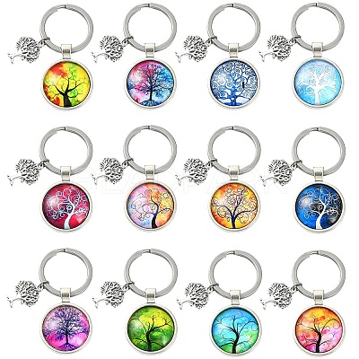 Alloy Glass Keychains KEYC-YW00008-01-1