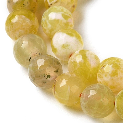 Dyed & Heated Natural Fire Crackle Agate Beads Strands G-P539-B01-06-1