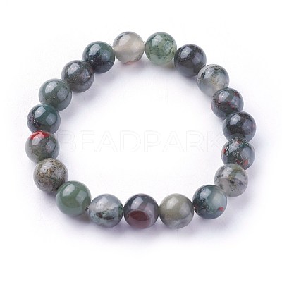 Natural African Bloodstone Stretch Bracelets BJEW-F380-01-C01-1