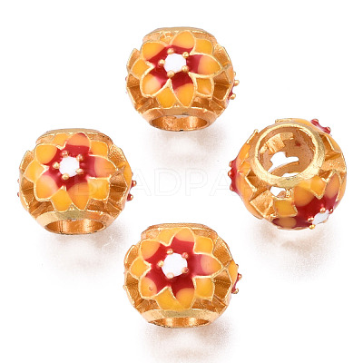 Alloy Enamel European Beads KK-N238-068B-1