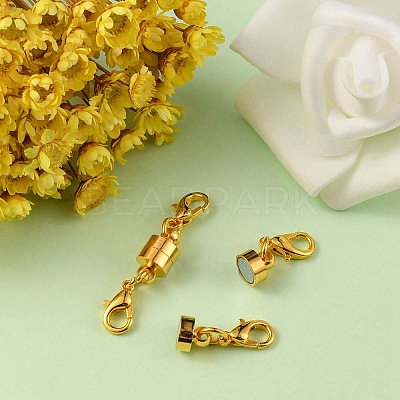 Brass Magnetic Clasps Converter KK-YW0001-60G-1