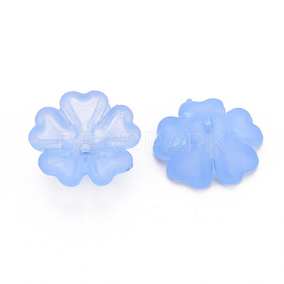 Transparent Frosted Acrylic Bead Caps X-MACR-S371-04A-1