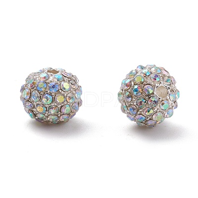 Alloy Rhinestone Beads RB-A034-10mm-A28S-1