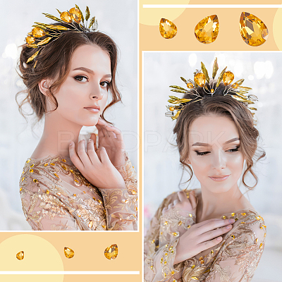 94Pcs 6 Style Glass Rhinestone Cabochons GLAA-FG0001-16A-1