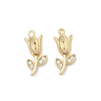 Brass Micro Pave Cubic Zirconia Pendants X-KK-A275-04B-G-1
