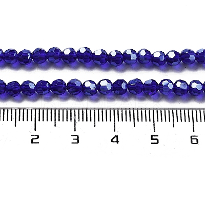Electroplate Transparent Glass Beads Strands EGLA-A035-T4mm-A06-1