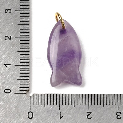 Natural Amethyst Pendants G-A297-01G-11-1