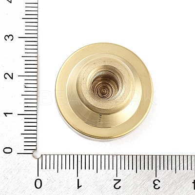 Texture Theme Roung Brass Stamp Head LS-AJEW-M036-06O-G-1