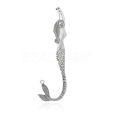 Mermaid Tibetan Style Alloy Bookmarks PALLOY-J659-54AS-1