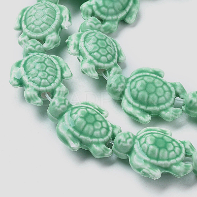 Handmade Porcelain Beads Strands LAMP-G140-02A-1