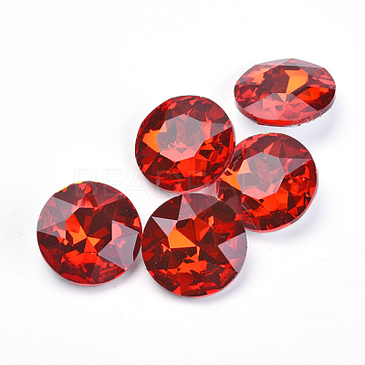 Pointed Back Glass Rhinestone Cabochons RGLA-T029-12mm-05-1
