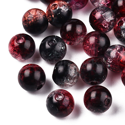 Transparent Crackle Acrylic Beads CACR-N002-17A-1