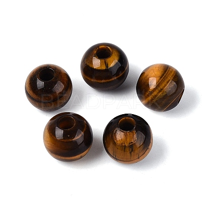 Natural Tiger Eye European Beads G-Q602-09C-10-1