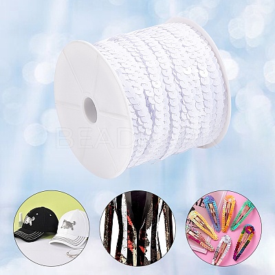 Plastic Paillette Beads PVC-Q085-6mm-L010-1