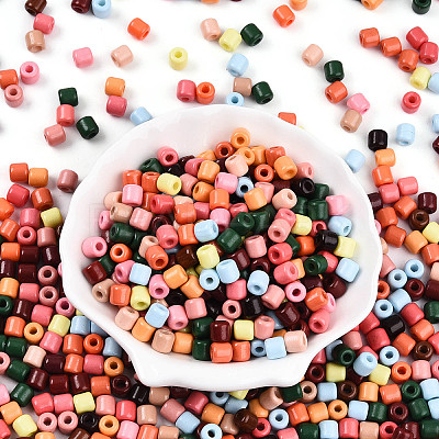 Opaque Colours Glass Seed Beads SEED-N007-14F-1