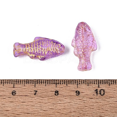 Baking Paint Transparent Glass Beads DGLA-N018-22C-1