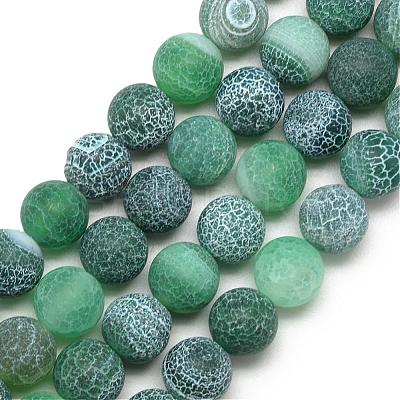 Natural Weathered Agate Bead Strands G-S237-8mm-06-1