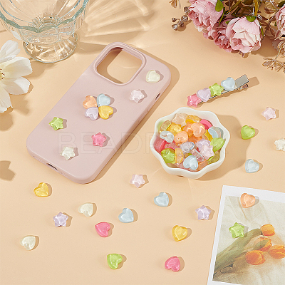 200Pcs 2 Styles Plastic Cabochons KY-AR0001-37-1