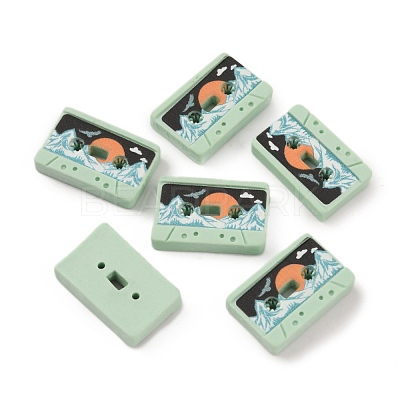 Retro Opaque Resin Cabochons FIND-CJC0004-25A-1