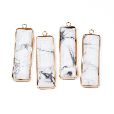 Natural Howlite Pendants G-S359-386A-1