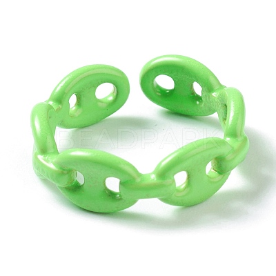 Spray Painted Brass Cuff Rings RJEW-H545-B-1