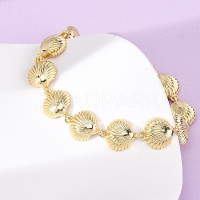 Brass Link Bracelets for Women BJEW-H209-01B-G-1
