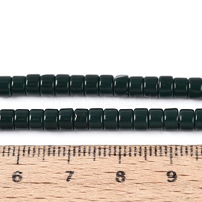 Opaque Solid Color Glass Beads Strands GLAA-N026-2x4mm-10-1