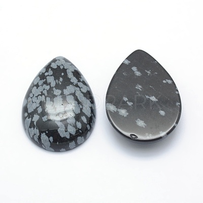 Natural Snowflake Obsidian Cabochons G-P393-G11-1