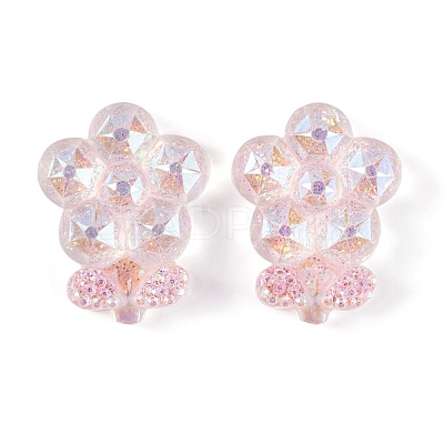 Transparent Epoxy Resin Flower Decoden Cabochons CRES-M034-06A-1