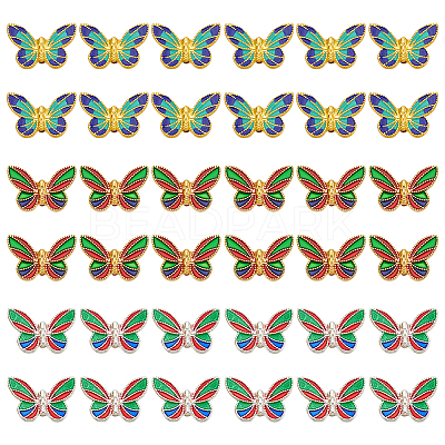 36Pcs 3 Colors Alloy Enamel Beads FIND-CA0009-29-1
