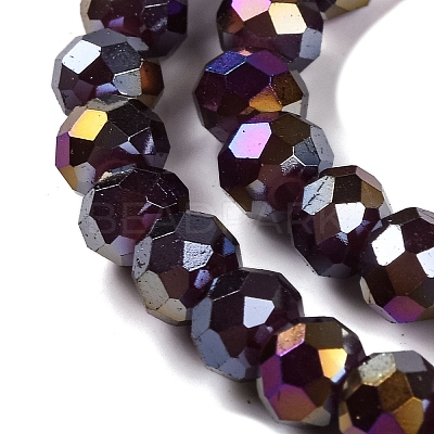 Baking Electroplate Glass Beads Strands LS-DGLA-A039-J6MM-B22-1