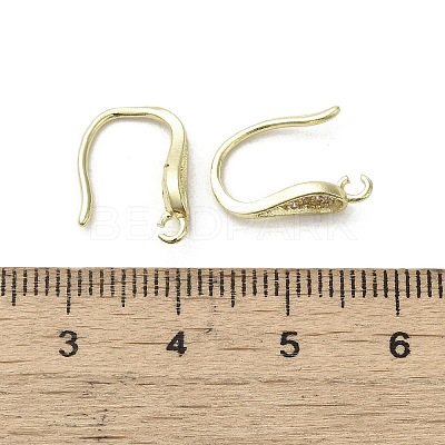 Brass Micro Pave Cubic Zirconia Earring Hooks KK-C048-14G-G-1