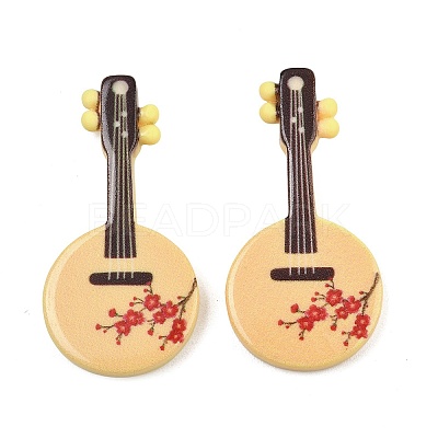 Musical Instrument Theme Resin Pipa Miniature Ornaments RE-CBA17C4-20D-1