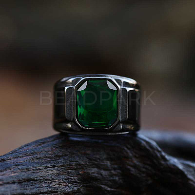 Alloy with Glass Finger Rings for Men FS-WG2A945-14-1
