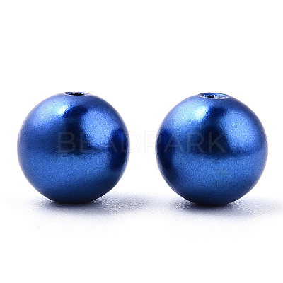 Spray Painted ABS Plastic Imitation Pearl Beads OACR-T015-05C-06-1