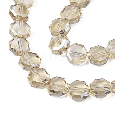 Electroplate Transparent Glass Beads Strands EGLA-N002-27-F02-1