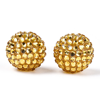 Transparent Resin Rhinestone Graduated Beads RESI-S314-10x12-10-1