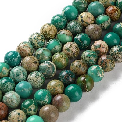Dyed Natural Regalite/Imperial Jasper/Sea Sediment Jasper Beads Strands X-G-B124-C01-10-1