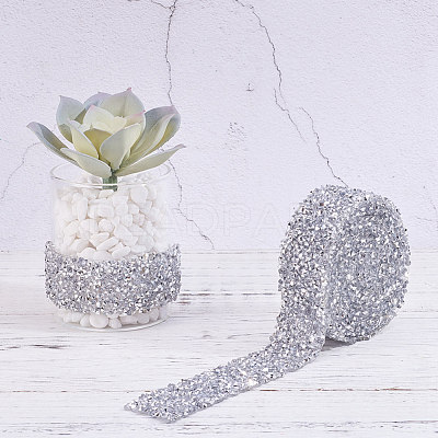 Glitter Resin Hotfix Rhinestone(Hot Melt Adhesive On The Back) OCOR-WH0052-01F-1