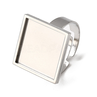 304 Stainless Steel Adjustable Ring Settings STAS-D374-02P-03-1