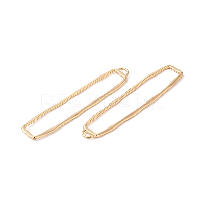 Brass Open Back Bezel Big Pendants X-KK-O144-29G-1