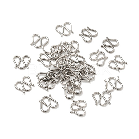 Non-Tarnish 304 Stainless Steel S-hook Clasps STAS-P336-01P-1