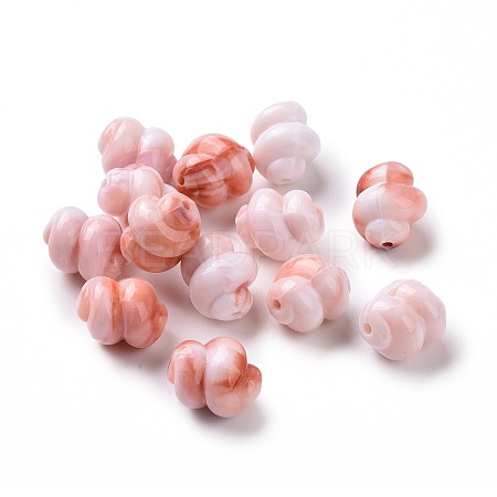 Two Tone Opaque Acrylic Beads OACR-P013-31D-1