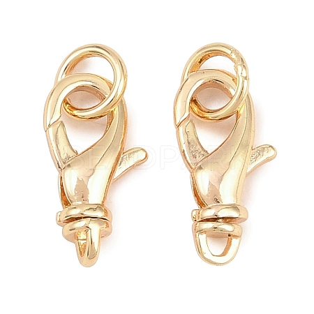 Brass Lobster Claw Clasps KK-H287-08A-G-1
